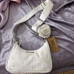 Steve Madden White Shoulder Bag Set